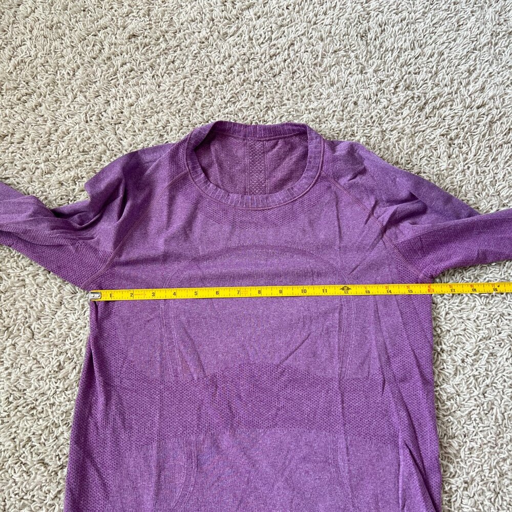 Lululemon Swiftly Tech Long Sleeve Athletic Shirt Purple Size 8 - Picture 6 of 7